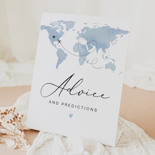 CARMEN Blue Travel Thema Gast Inchecken Reclamebord Met Voetstuk