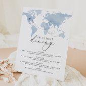 CARMEN Blue Travel Thema in Flight Dining Menu Reclamebord Met Voetstuk