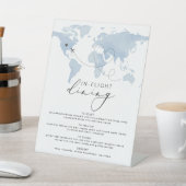 CARMEN Blue Travel Thema in Flight Dining Menu Reclamebord Met Voetstuk (Insitu)