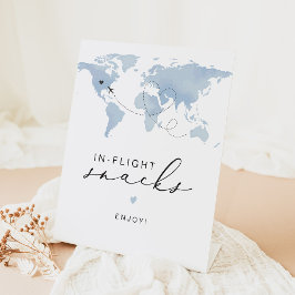 CARMEN Blue Travel thema in vlucht snacks Reclamebord Met Voetstuk