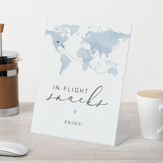 CARMEN Blue Travel thema in vlucht snacks Reclamebord Met Voetstuk (Insitu)