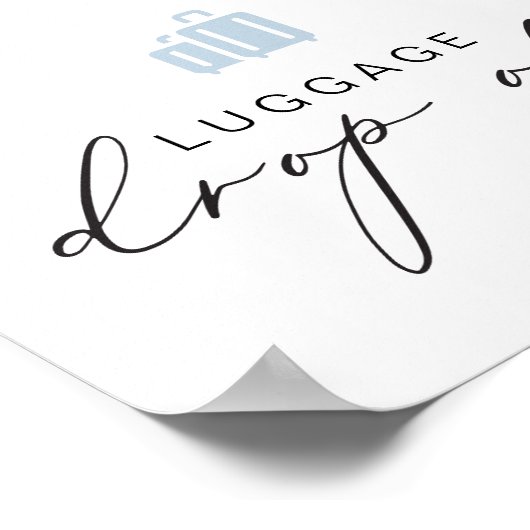 CARMEN Blue Travel Theme Bagage Drop Off Poster (Hoek)