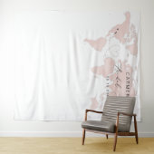 CARMEN Blush Map reisavontuur Vrijgezellenfeest Wandkleed (In Situ (horizontaal))