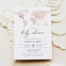 CARMEN Blush Roze Wereldkaart Reis Avontuur Baby B