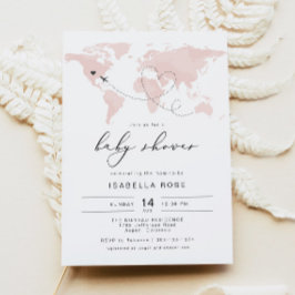 CARMEN Blush Roze Wereldkaart Reis Avontuur Baby B Kaart