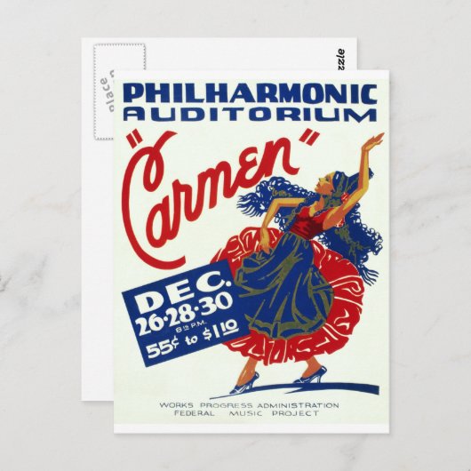 Carmen Briefkaart (Voorkant / Achterkant)