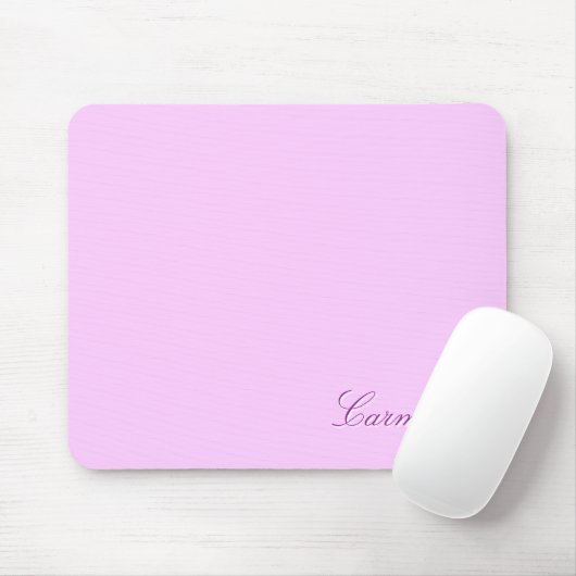 Carmen - Custom Name Sjabloon, 50's Pastel Pink Muismat (Met muis)