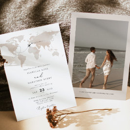 CARMEN Destination Waterverf Map Reizen bruiloft Kaart