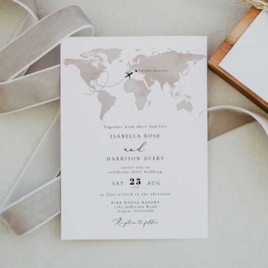 CARMEN Destination Waterverf Map Travel Weduwschap Kaart