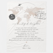 CARMEN Dochter Gepersonaliseerde Nota Brief Fleece Deken (Voorkant)