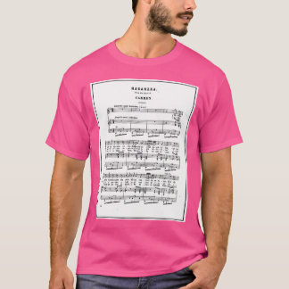 Carmen Habanera Bladmuziek Notatie T-shirt
