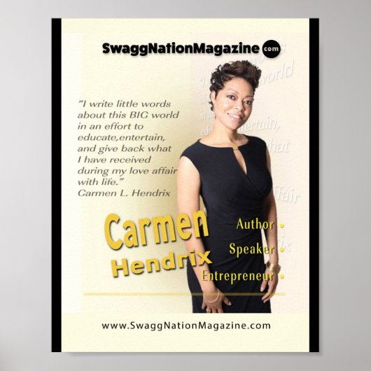 Carmen Hendrix cover Poster (Voorkant)