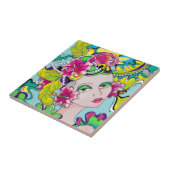 Carmen Mardi Gras Girl Tegeltje (Zijkant)