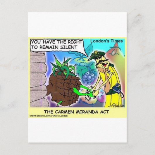 Carmen Mirand Act Funny Gifts & Collectibles Briefkaart (Voorkant)