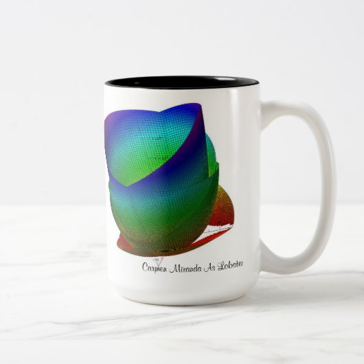 Carmen Miranda As Lobster Tweekleurige Koffiemok (Rechts)