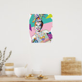 Carmen Miranda brengt kleur naar de kamer Poster (Keuken)
