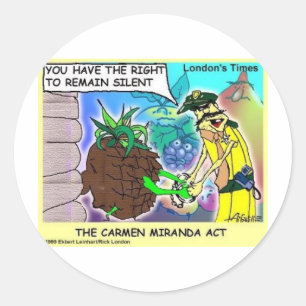 Carmen Miranda Grappige Cadeaus & Verzamelaarsobje Ronde Sticker