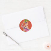 Carmen Miranda Ronde Sticker (Envelop)