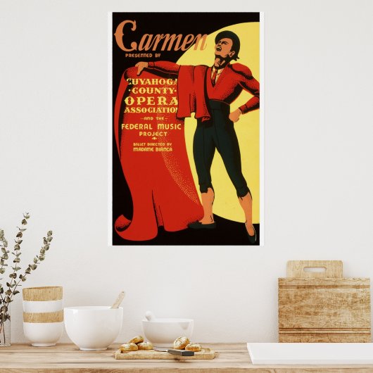  Carmen Opera Adverteren 1939 Poster (Keuken)