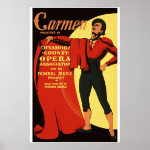  Carmen Opera Adverteren 1939 Poster
