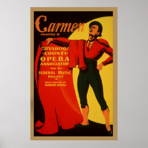 Carmen Opera Federal Music Project WPA  Poster