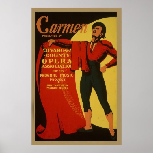 Carmen Opera Federal Music Project WPA  Poster (Voorkant)