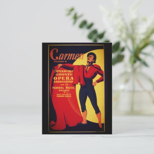 Carmen opera poster briefkaart (Staand voorkant)