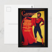 Carmen opera poster briefkaart (Voorkant / Achterkant)