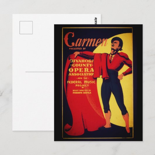 Carmen opera poster briefkaart (Voorkant / Achterkant)