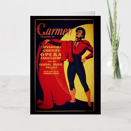 Carmen opera poster folie wenskaart (Voorkant)