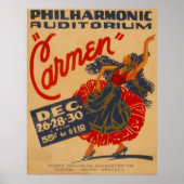 Carmen Opera  Theater WPA-Poster Poster (Voorkant)