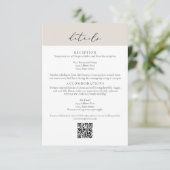 CARMEN Passport Stijl Bruiloft QR Details Kaart (Staand voorkant)