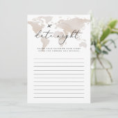 CARMEN Reisdatum Nachtideeën Bruids Spel Kaart (Staand voorkant)