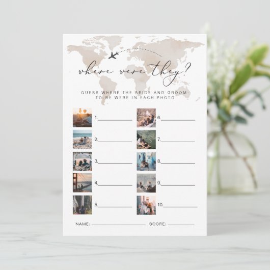 CARMEN reizen waar waren ze bruids spel Kaart (Staand voorkant)