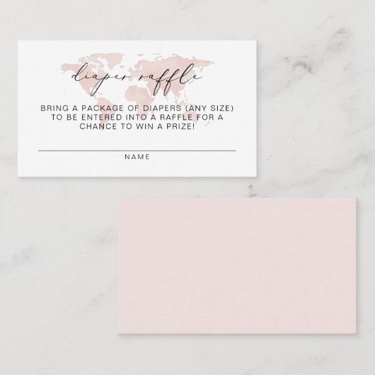 CARMEN Roze Kaart Adventure Luier Raffle Ticket (Voorkant / Achterkant)