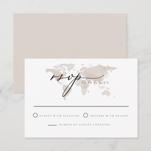 Carmen - RSVP - reiskaart voor Waterverf Kaart (Voorkant / Achterkant)