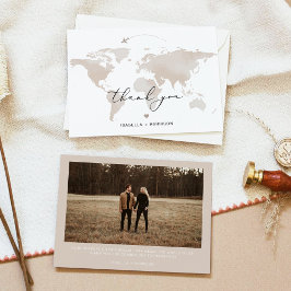 CARMEN Travel Adventure Beige Map Dank je wel Kaart