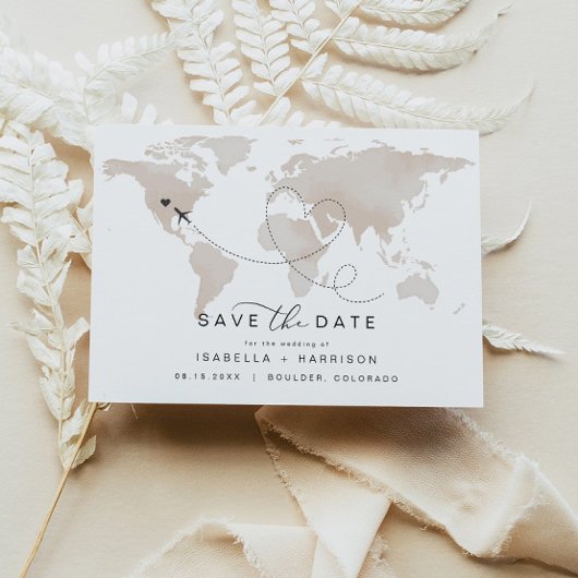 CARMEN Travel Destination Cream Map opslaan Datum Kaart