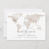 CARMEN Travel Destination Cream Map opslaan Datum Kaart (Voorkant)