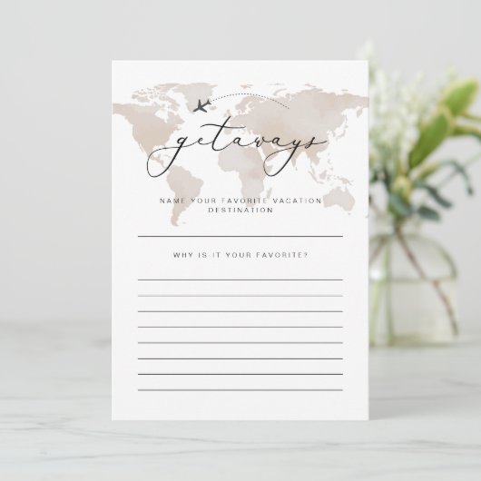 CARMEN Travel Getaways Vrijgezellenfeest Game Kaar Kaart (Staand voorkant)