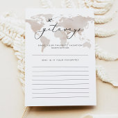 CARMEN Travel Getaways Vrijgezellenfeest Game Kaar Kaart