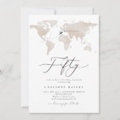 CARMEN Waterverf Kaart Bestemming 50e Verjaardag (Voorkant)