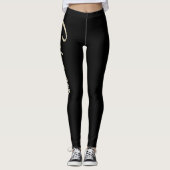 Carmen white gold Handwriting Hose Leggings (Voorkant)