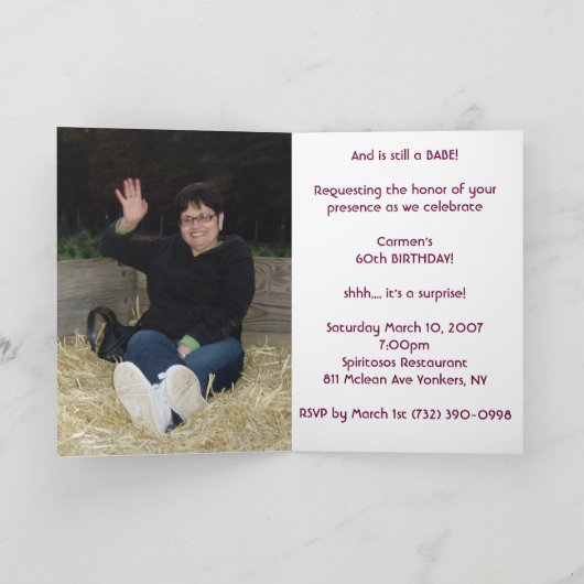 Carmen's b-day uitnodiging (Binnen)