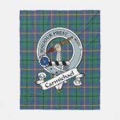 Carmichael Ancient Clan Badge Tartan Pset Fleece Deken (Voorkant)