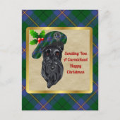 Carmichael Clan Badge & Tartan Kerstmis Briefkaart (Voorkant)