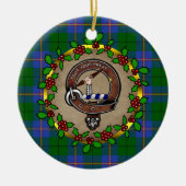 Carmichael Clan Badge & Tartan Persoonlijke mas Keramisch Ornament (Voorkant)