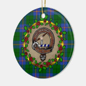 Carmichael Clan Badge & Tartan Persoonlijke mas Keramisch Ornament (Links)