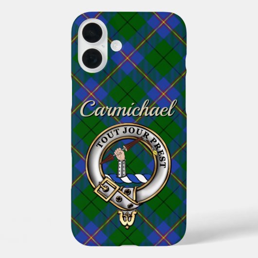 Carmichael Clan Badge & Tartan Specialized Case-Mate iPhone Case (Achterkant)