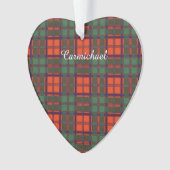 Carmichael clan Pset Scottish kilt tartan Ornament (voorkant)
